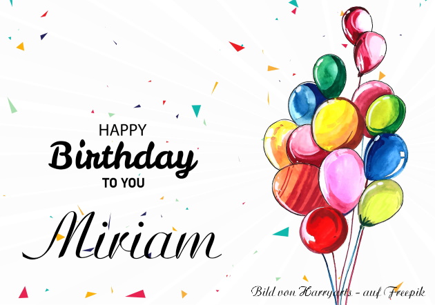 Geburtstag Miriam
